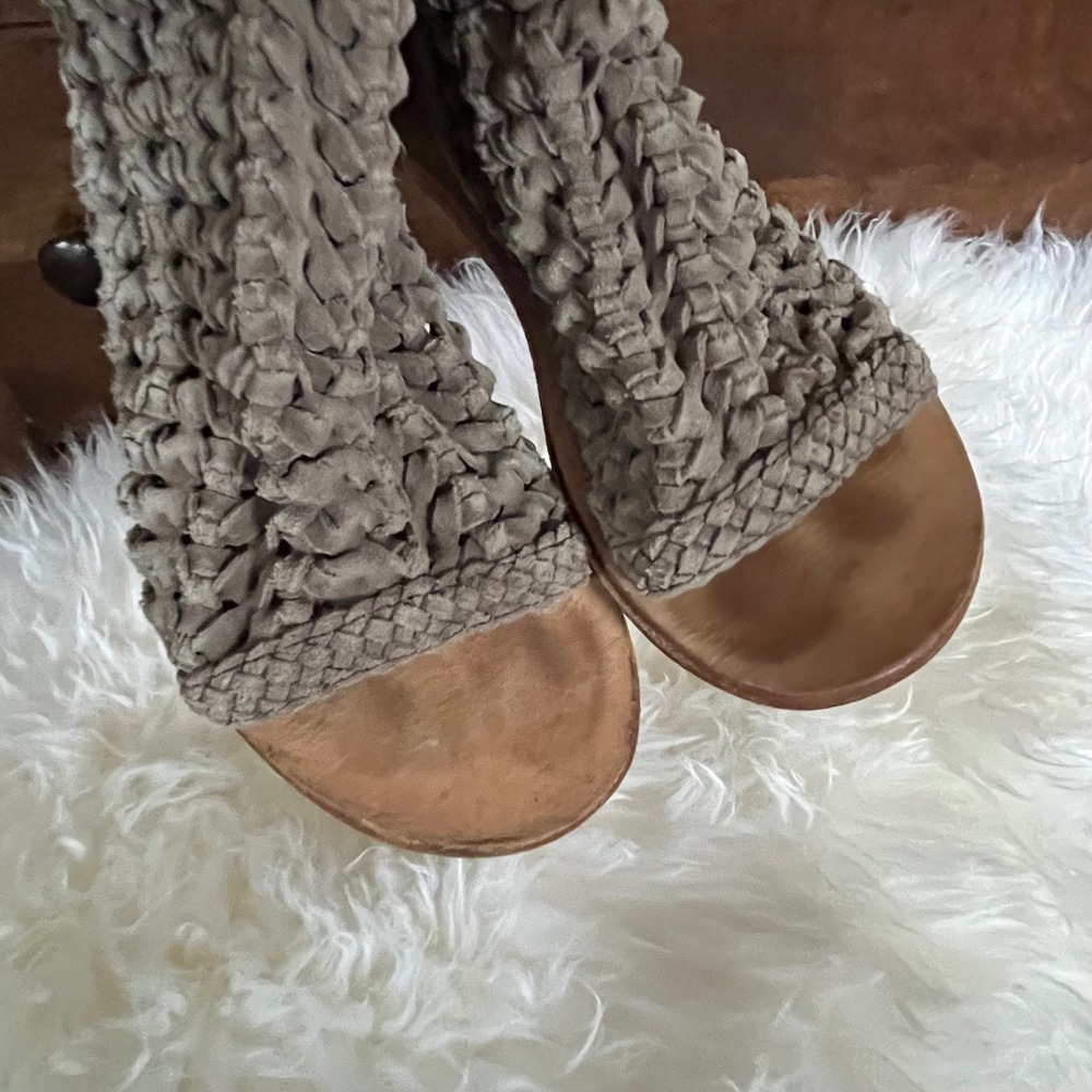 Free People Island Cruiser Woven Suede Sandals Womens 7 - Picture 8 of 11
